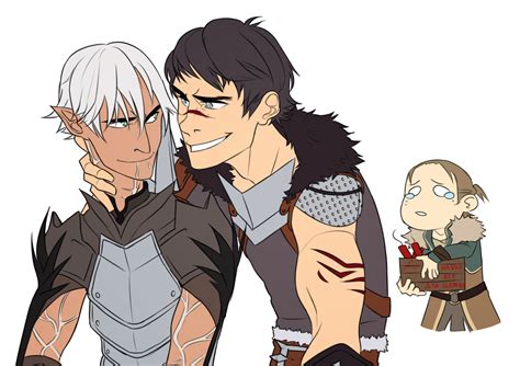 Fenris And Hawke Damnit Anders By Pontyk I Love Fenris Face Xd