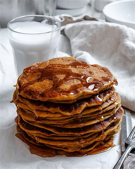 Easy Vegan Pumpkin Pancakes Plant Based On A Budget