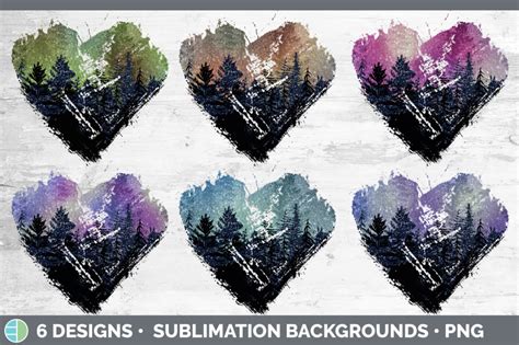 Night Sky Heart Distressed Clipart By Enliven Designs Thehungryjpeg