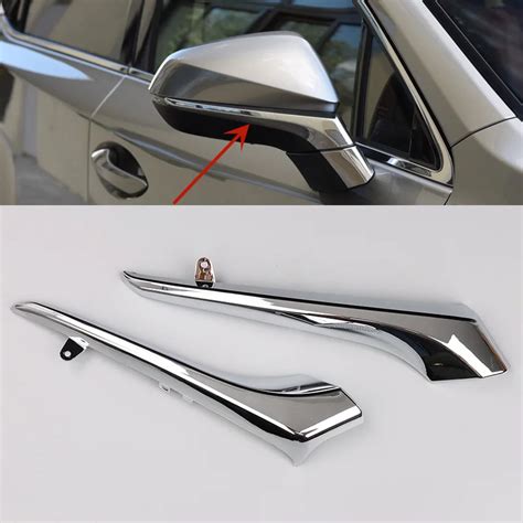 Side Rearview Mirror Lower Cover Chrome Trim Strip For Lexus Rx