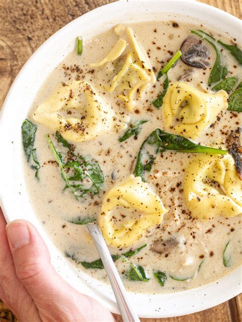 Creamy Chicken Tortellini Soup Knife And Soul