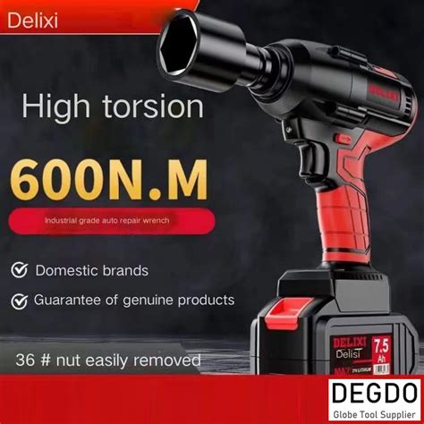 DELIXI Electric Impact Wrench Heavy Duty Original Cordless Brushless ...