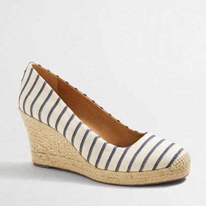 J Crew Factory Factory Striped Espadrille Wedges Summer Shoes Wedges