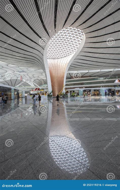 Interior of Beijing Daxing International Airport Editorial Photo ...