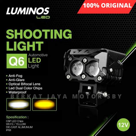 Jual SIAP KIRIM LUMINOS LAMPU TEMBAK SOROT SQL 2 MATA Q6 2 WARNA