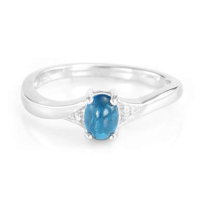 Anillo En Plata Con Apatita Azul Rey 4150OH Juwelo Joyas