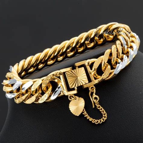 Monaco 18k Gold Solid Heart Bracelet We Have Limited Stock Of This