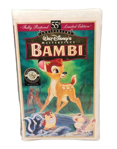 Bambi Th Anniversary Walt Disney S Masterpiece Vhs Limited Edition