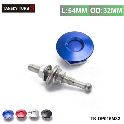 Tansky Universal Jdm Style Push Button Billet Hood Pins Lock