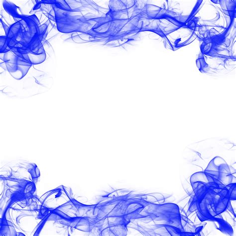 Abstract Blue Smoke Frame Png