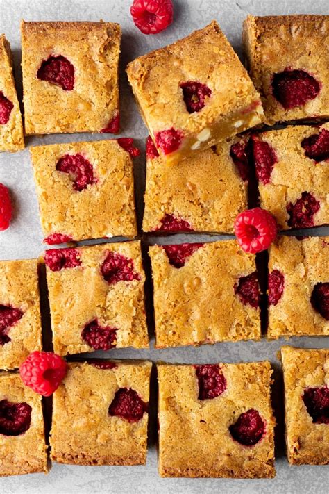 White Chocolate Raspberry Blondies Marshas Baking Addiction