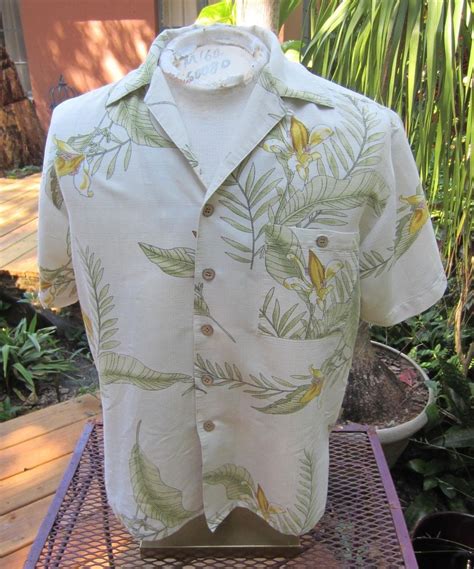 Hawaiian Aloha Shirt L Pit To Pit Joe Marlin Tropical Floral