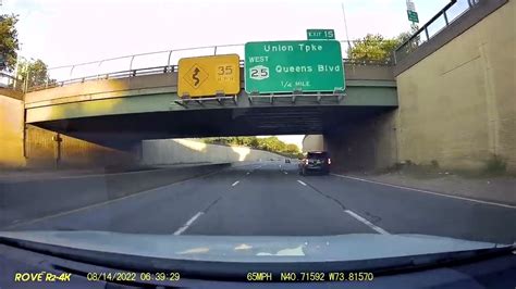 Kew Gardens Interchange Grand Central Parkway New York Westbound View