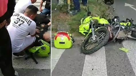 Dos Polic As Resultaron Lesionados Tras Un Accidente En Bello Hora