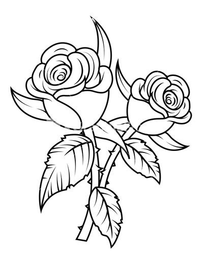 Free Cartoon Rose Black And White, Download Free Cartoon Rose Black And White png images, Free ...