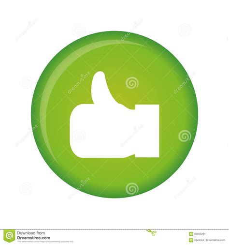 Thumb Up Hand Gesture Icon Image Stock Vector Illustration Of