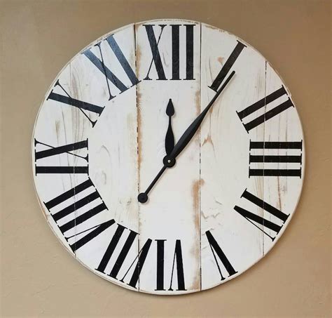 42in oversized Classic Farmhouse Wall Clock - Etsy