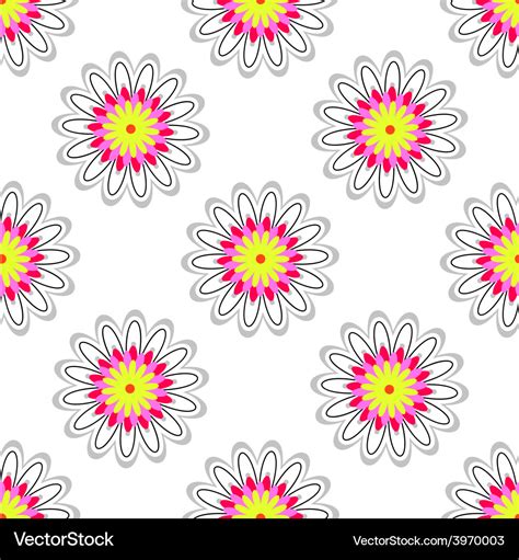 White Floral Pattern Royalty Free Vector Image