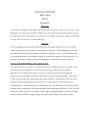 University Of The People Docx Week Discussion Docx University Of