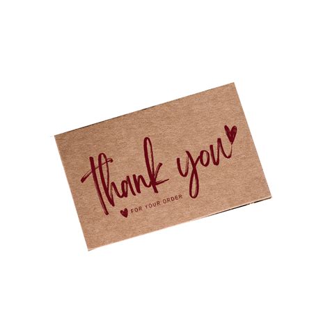 Kraft Thank You Cards Packnest