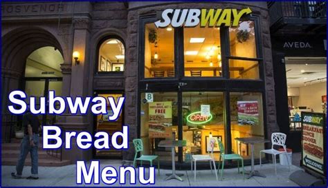 Subway Bread Menu