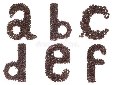 Letter Of Alphabet Made Of Coffee Beans Stock Photo Image Of Sign