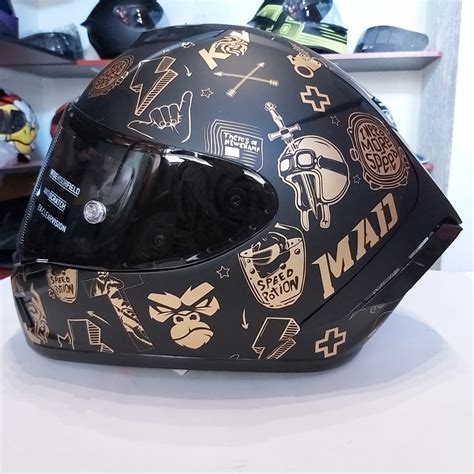 Casco Kov Aircut Smash Dorado Con Certificado Dot Moto Pro Biker Shop