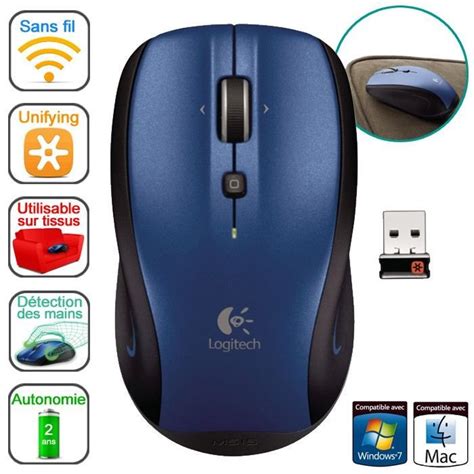 Logitech Souris Laser Sans Fil M515 Bleu Prix Pas Cher Cdiscount