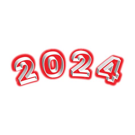 Happy New Year 2024 3d Vector 2024 New Year Png And Vector With