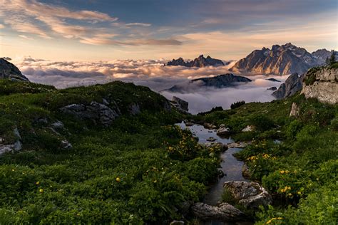 mountains, landscape, clouds, nature, hd, 4k, 5k HD Wallpaper