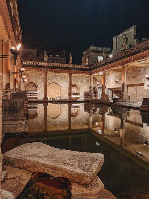 Roman Baths at night Visit Bath, Natural Spring Water, Healing Waters ...