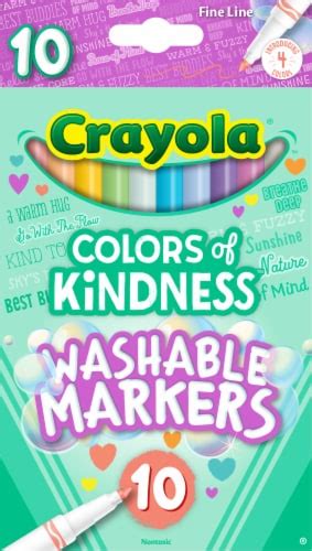 Crayola Colors of Kindness Washable Markers, 10 pk - Smith’s Food and Drug