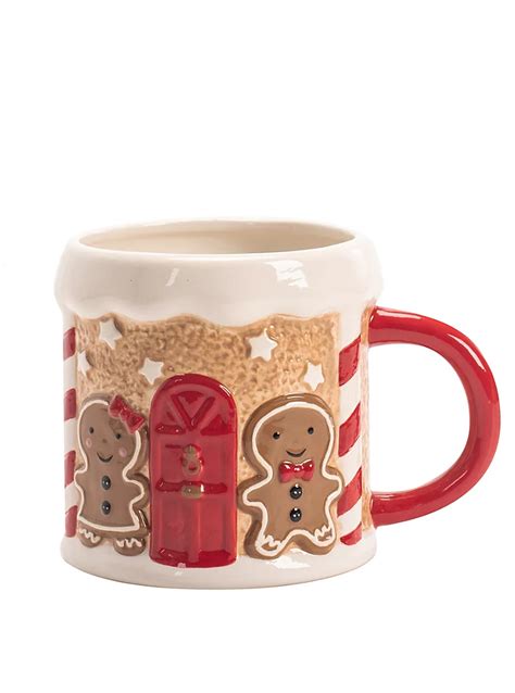 Christmas Gingerbread House Shaped Mug Home George At Asda