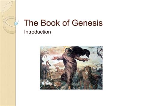 Genesis Book Of Beginnings Origins Ppt