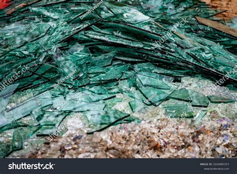 Broken Flat Glass Recyclable Container Stock Photo 2224487257