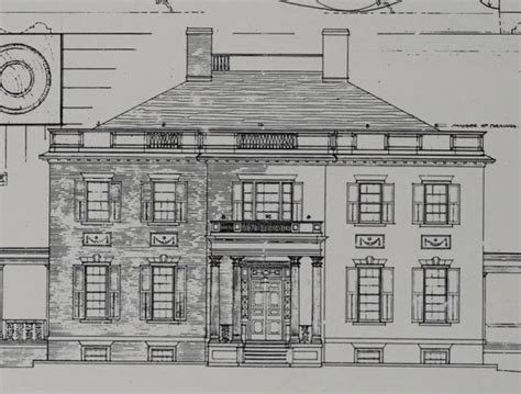 An Architectural Drawing Of A Two Story House