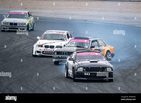 Ford Mustang Drifting On The Race Track Stock Photo Alamy