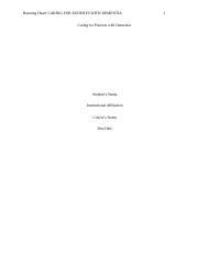 CARING FOR PATIENTS WITH DEMENTIA FINAL PAPER Docx Running Head