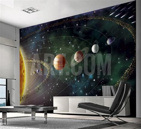 Planets Wall Mural Wallpaper Mural At Uk Mural Wallpaper Wall Murals Wall Wallpaper