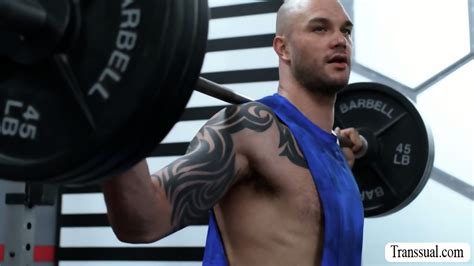 Nasty Big Tits TS Anal Fucked In The Gym