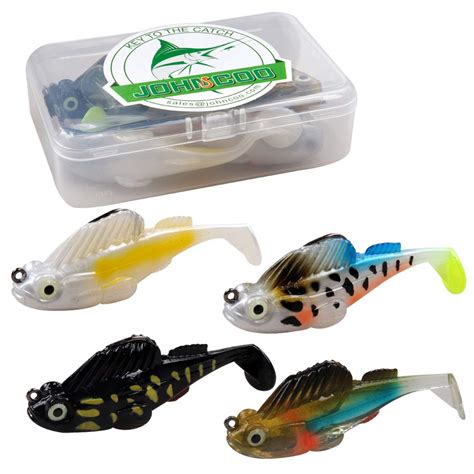 Johncoo Soft Baits Fishing Lures With Hidden Pre Rigged Ultra Sharp