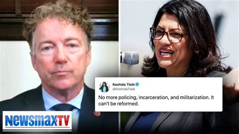 Rashida Tlaib Called Out By Rand Paul Over Policing Comments Youtube