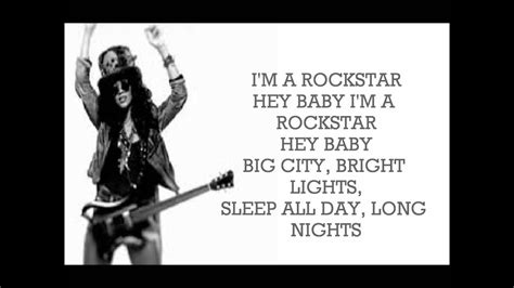 Rihanna Ft Slash Rockstar Lyrics Youtube