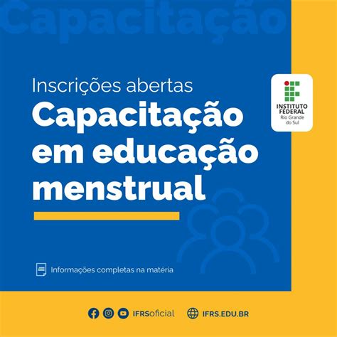 Formação em Educação Menstrual para servidores do IFRS recebe