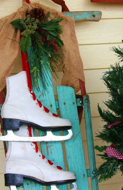 Holiday Decorating Skates And Sleds Driven By Decor