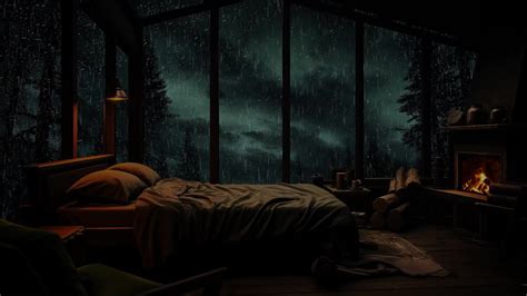 Cozy Cabin Porch With Heavy Rainstorm Relaxing Rain Sounds For