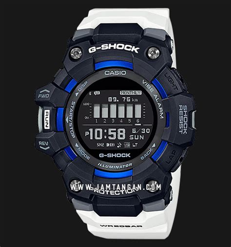 Casio G Shock G Squad GBD 100 1A7DR Black Digital Dial White Resin