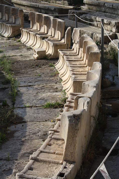 Seats Of The Theatre Of Dionysos Athens Illustration World History