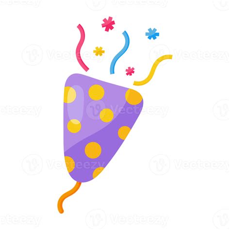 Party Popper With Confetti Icon 18931289 Png