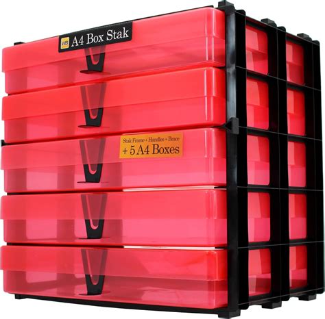 Westonboxes A4 Box Stak Stackable Craft Storage Box Unit Including